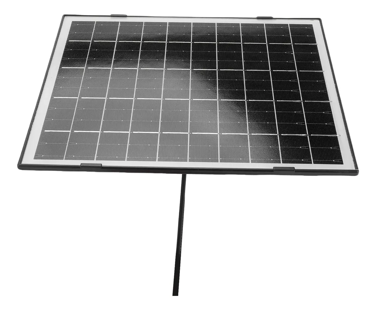 Placa solar com haste de fixação