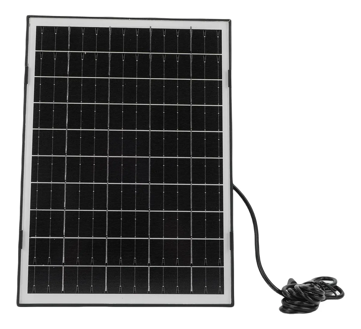 Placa solar com cabo de alimentação